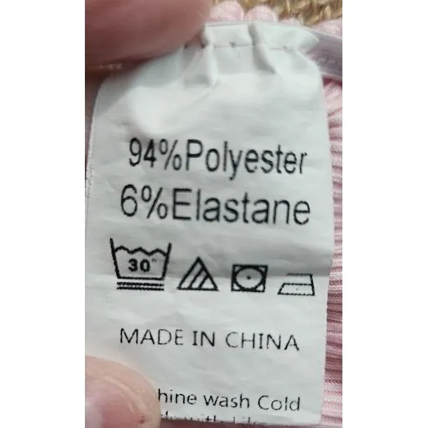 Henley Shirt Womens Size XL Light Pink Ribbed Knit‎ Lace Trim Casual Chic Soft - Image 8