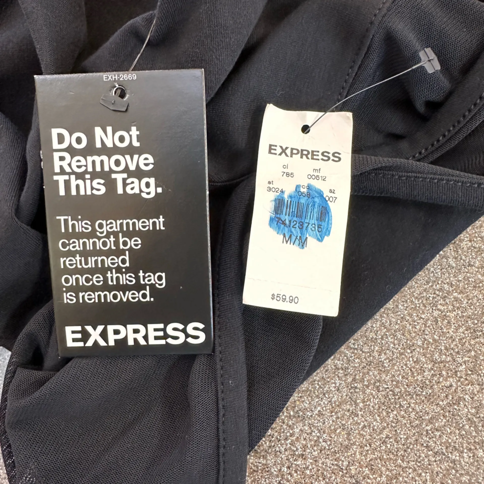 Black Express mini skater dress with mesh panels sleeveless LBD - Image 5