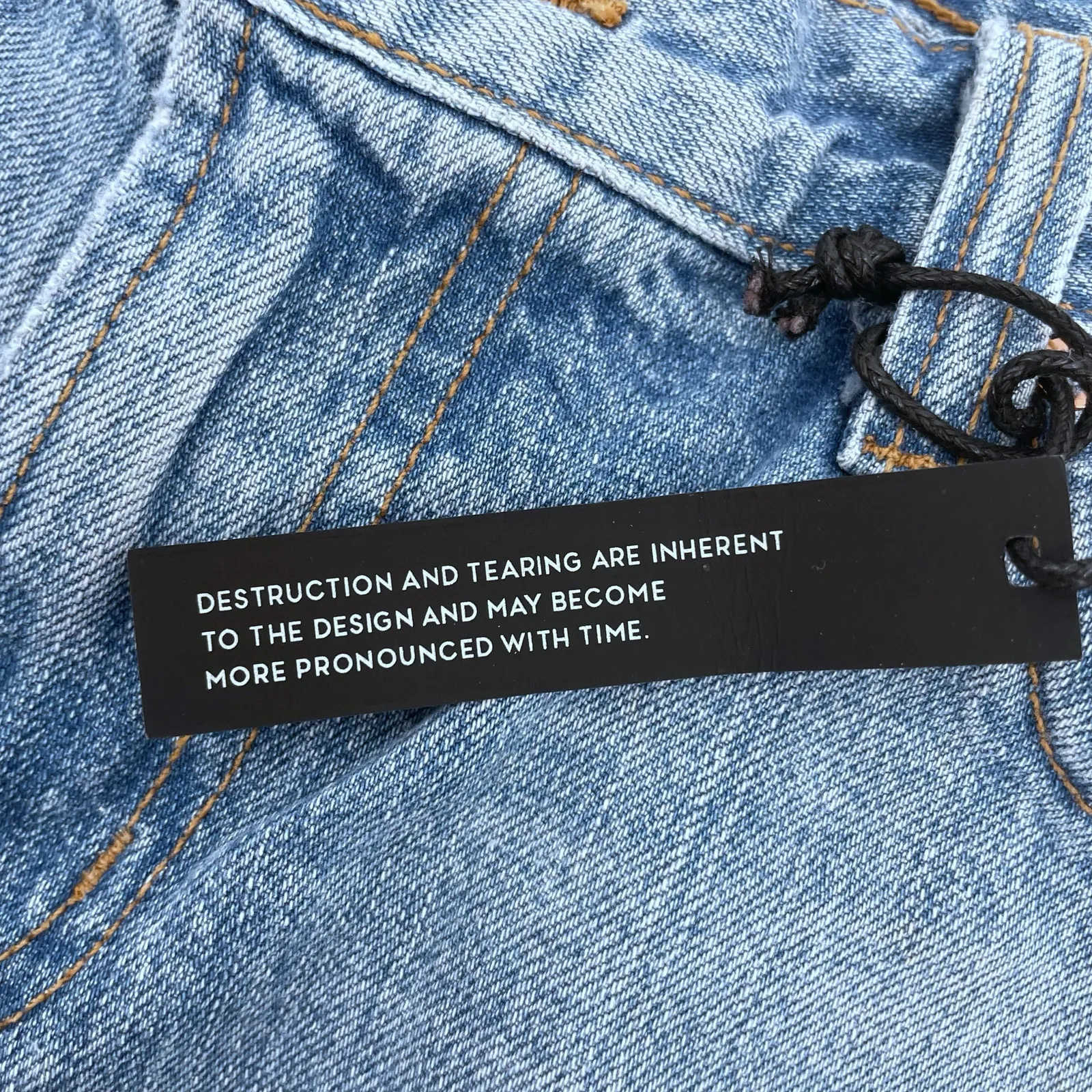 J Brand Denim Cut Off Low Rise Over Blue Jean Shorts Raw Distressed Size 29 NEW - Image 6