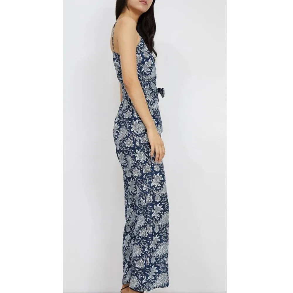 APIECE APART Women's Ostrea Blue Sleeveless V-Neck Tank Jumpsuit Size 10 - Image 2