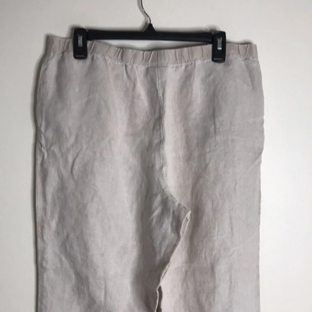 J. Jill 100% Linen Flax Wide Leg Ankle Pant size medium - Image 10