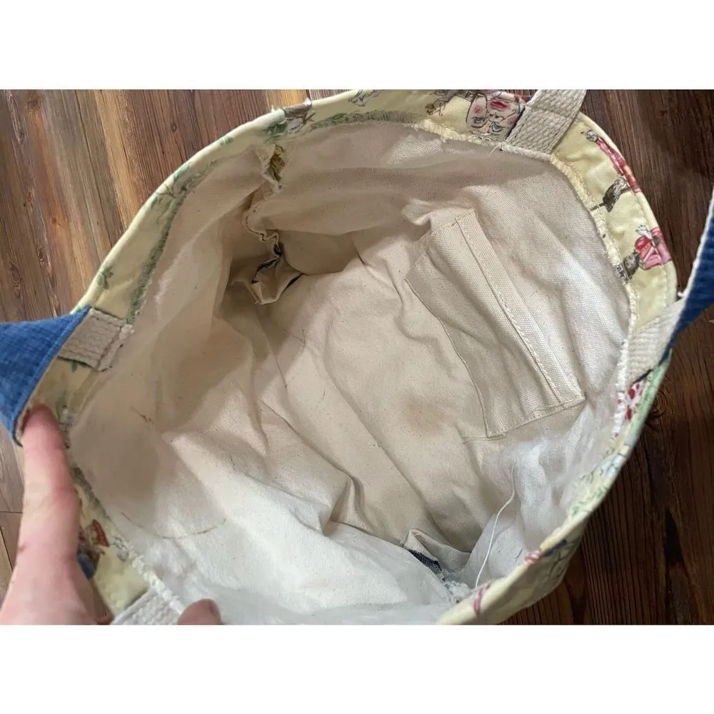 Handmade cream tote   - Image 6