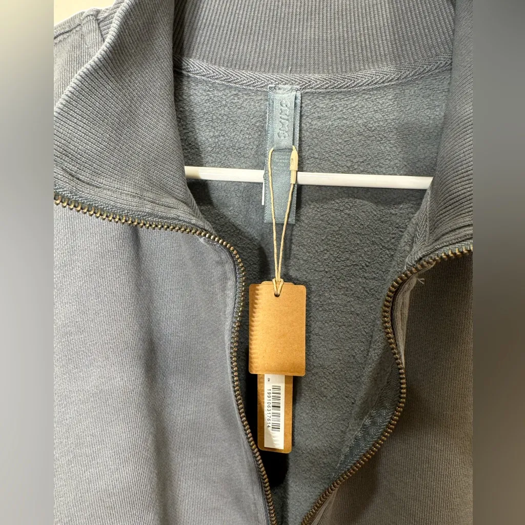 SKIMS NWT Boyfriend Fleece Oversized Half Zip Slouchy Half Zip Pullover Size XL - Image 7