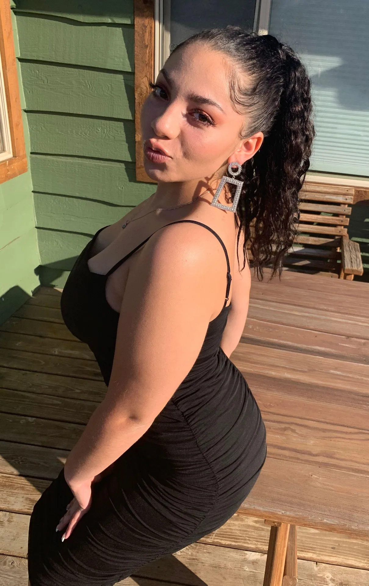 EXPRESS Black Rouched Dress - Image 3