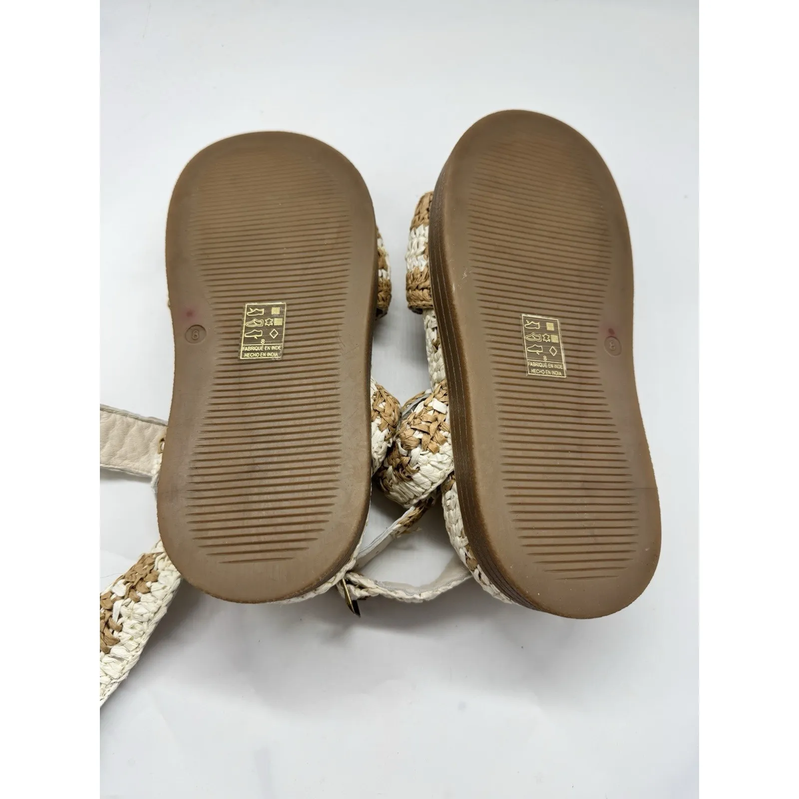 Free People Roma Raffia Sandals Size 8 Platform Bohemian Indie Woven Shoes - Image 11