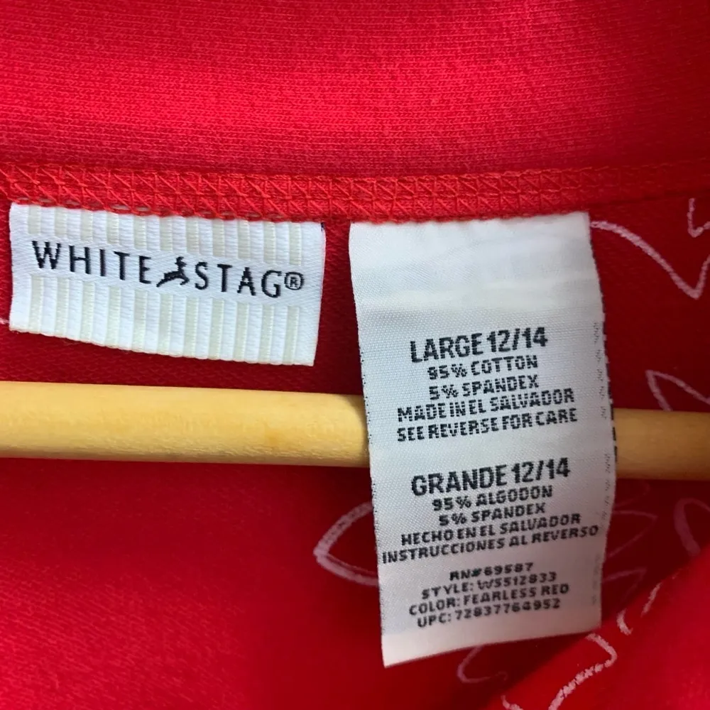 B18-Women's White Stag Jacket Large Red - Image 4