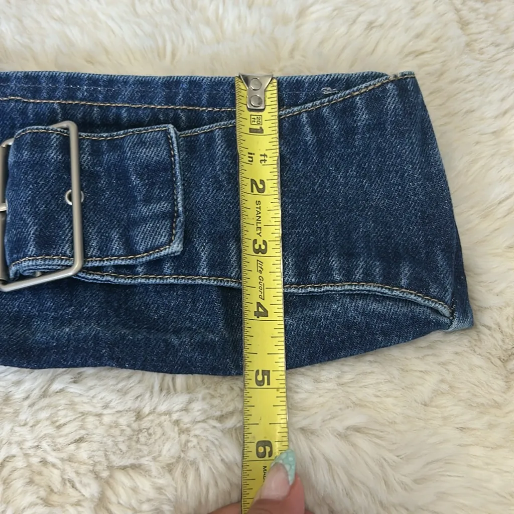 Meshki Rowena Denim Buckle Bandeau Top - Image 9