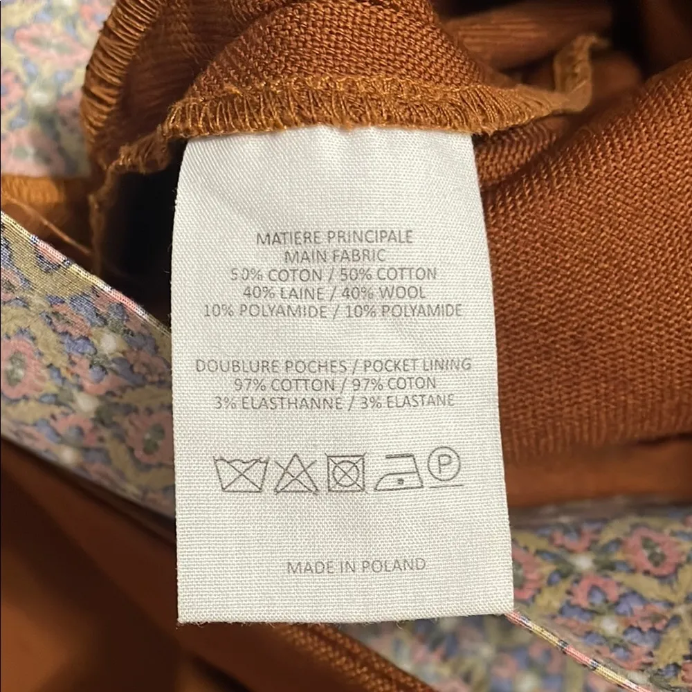 💙💖 Athé Vanessa Bruno Brown Trouser Pants FR 38 Tan Size 6 - Image 6