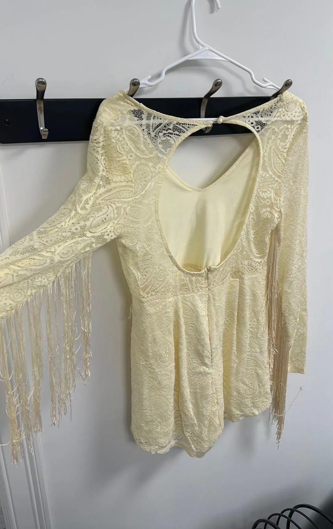 Lace  Fringe Romper - Image 6