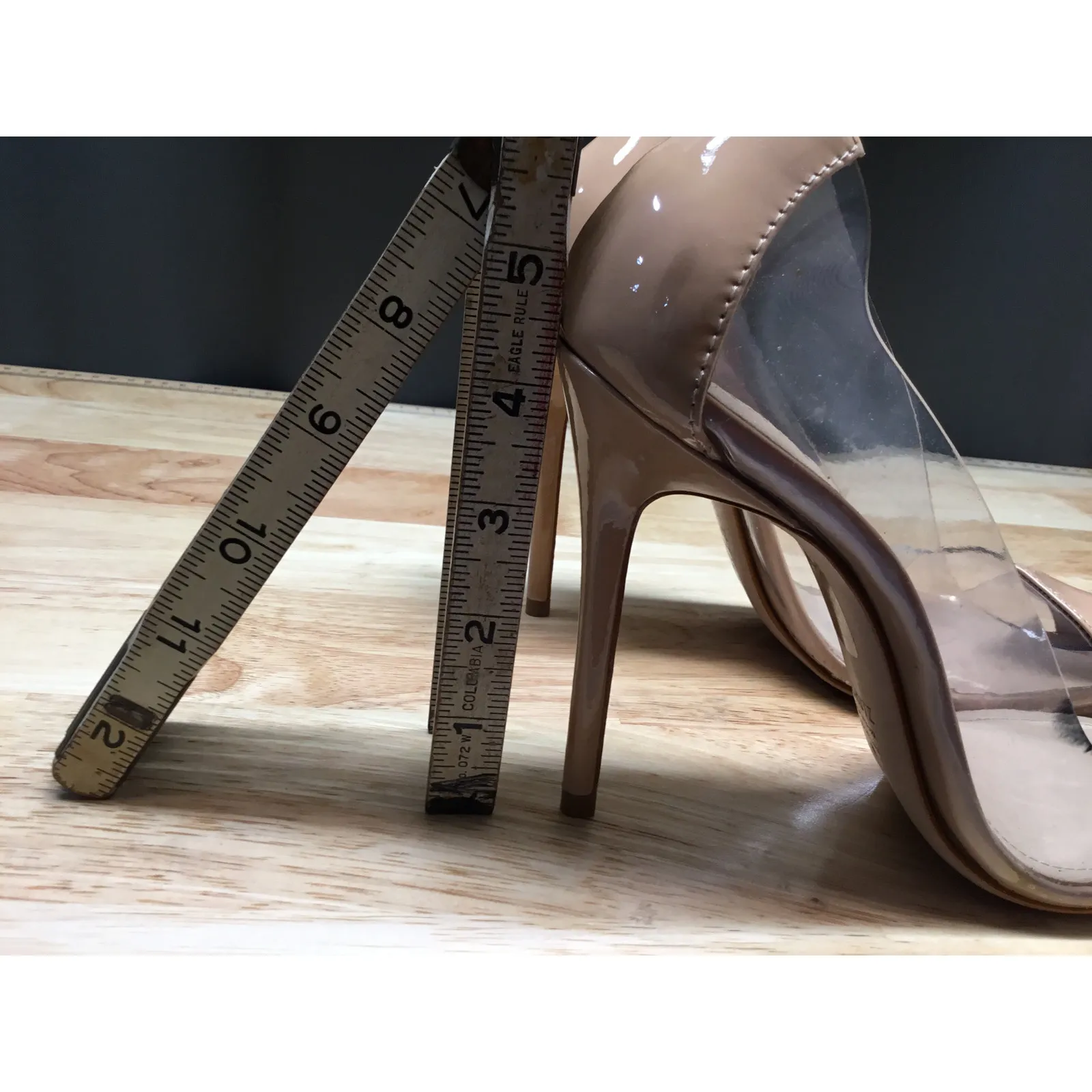 Schutz Cendi Women's 8 Beige Patent Leather Slip-On Pointed Toe High Heel Pumps - Image 3