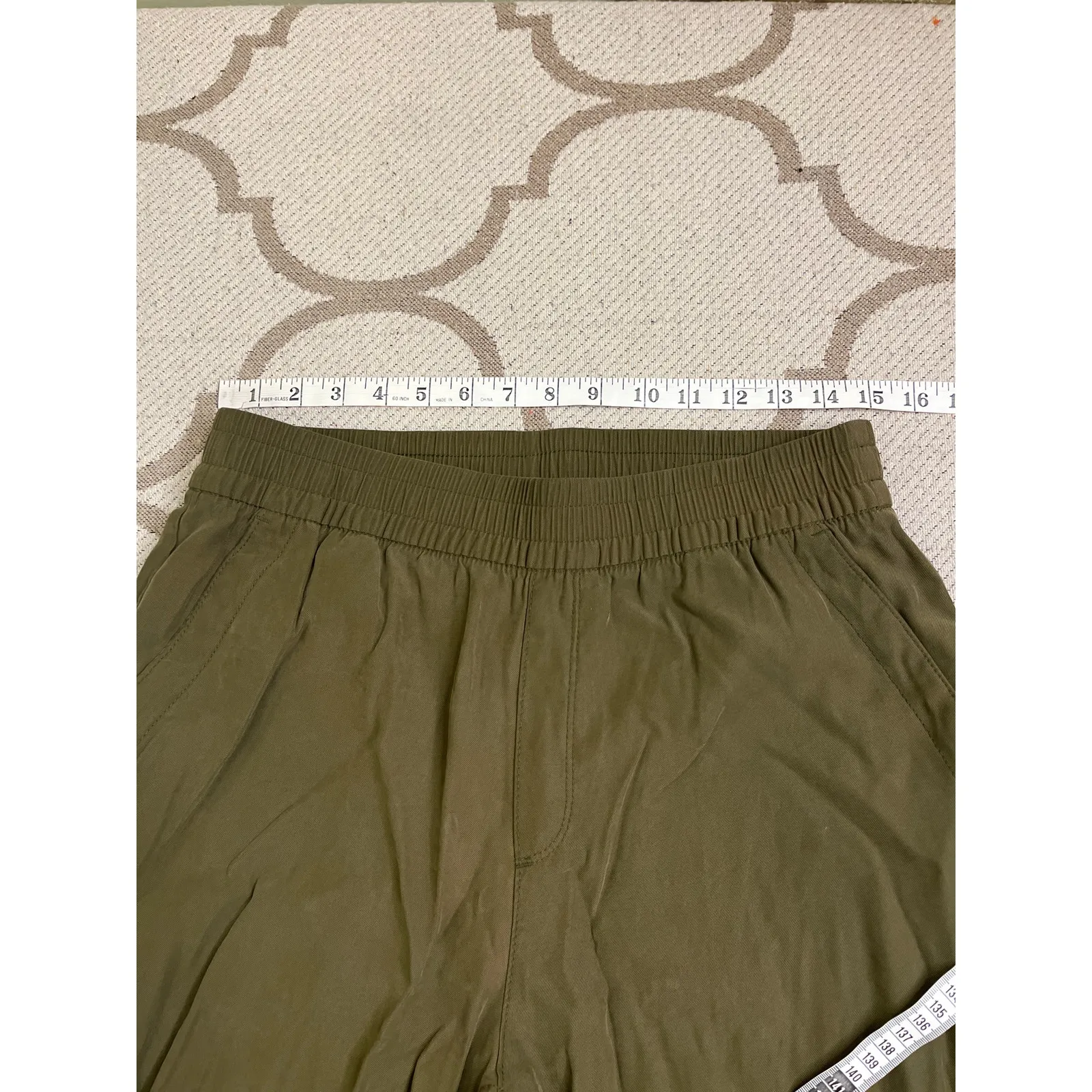 Old navy High-Waisted Twill Jogger Pants
 pull on, arboretum, size medium - Image 7