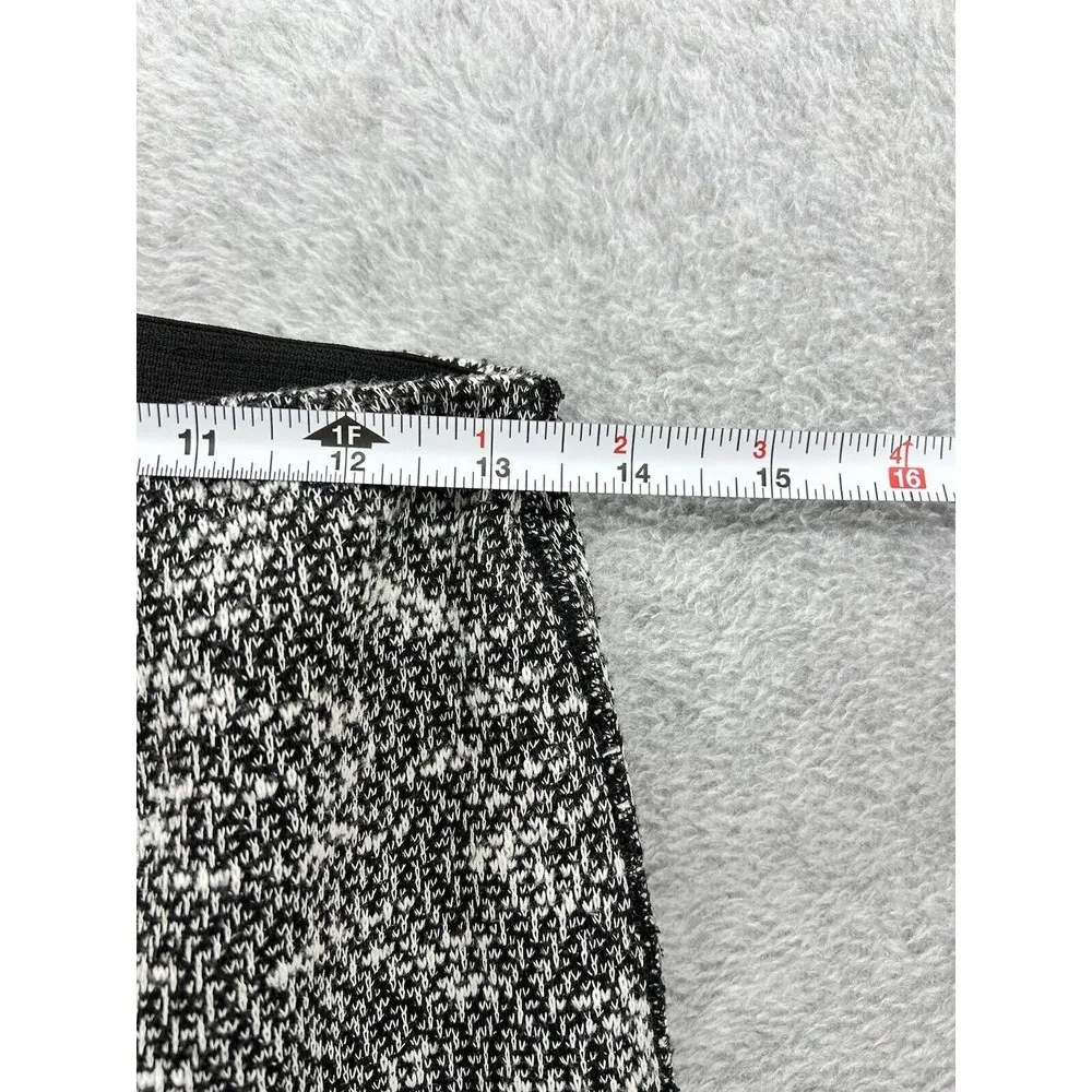 Ann Taylor Women's Skirt Pencil Marled Black White Cotton blend Knit Size 2 - Image 6