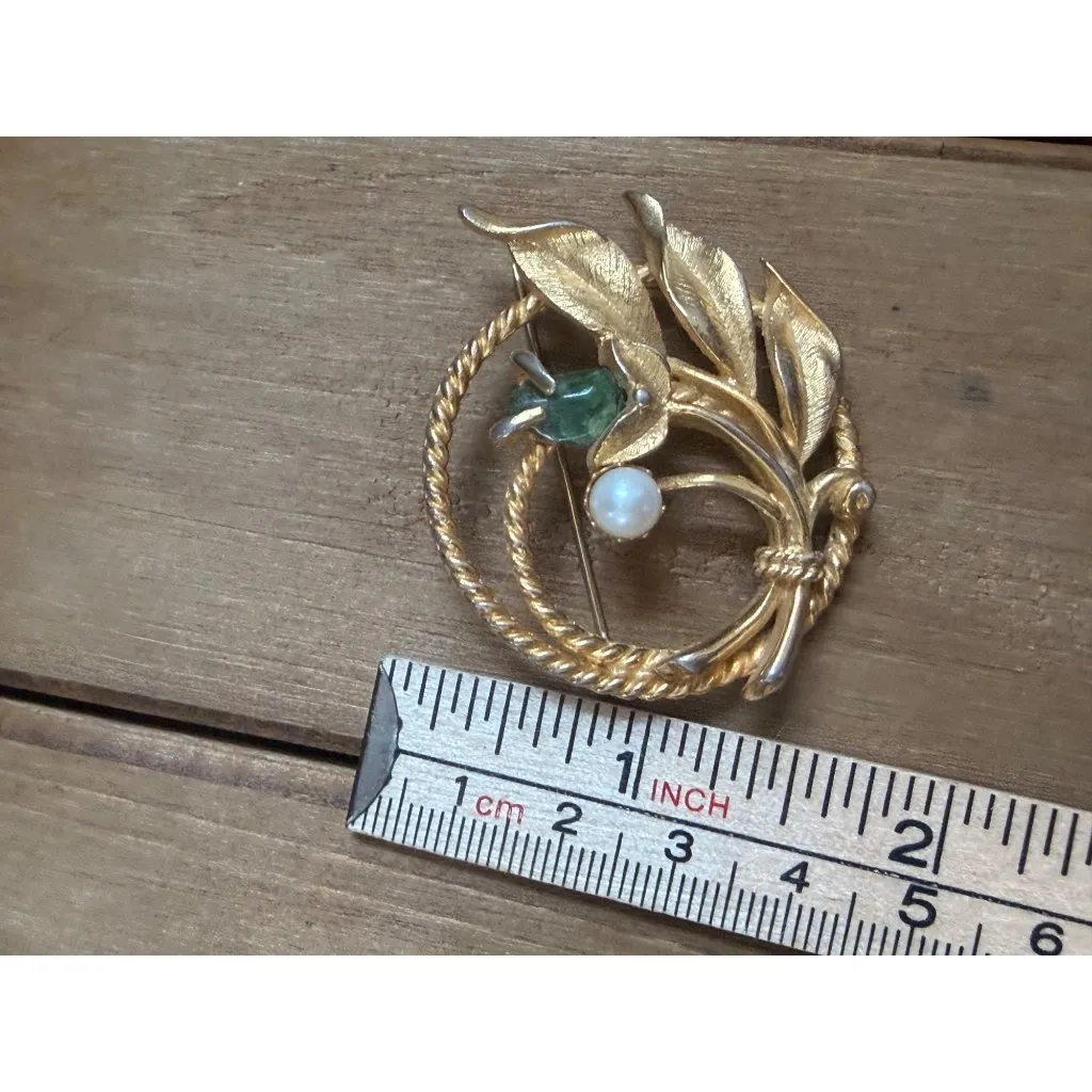 Vintage Sarah Coventry Jade Gold - Image 5