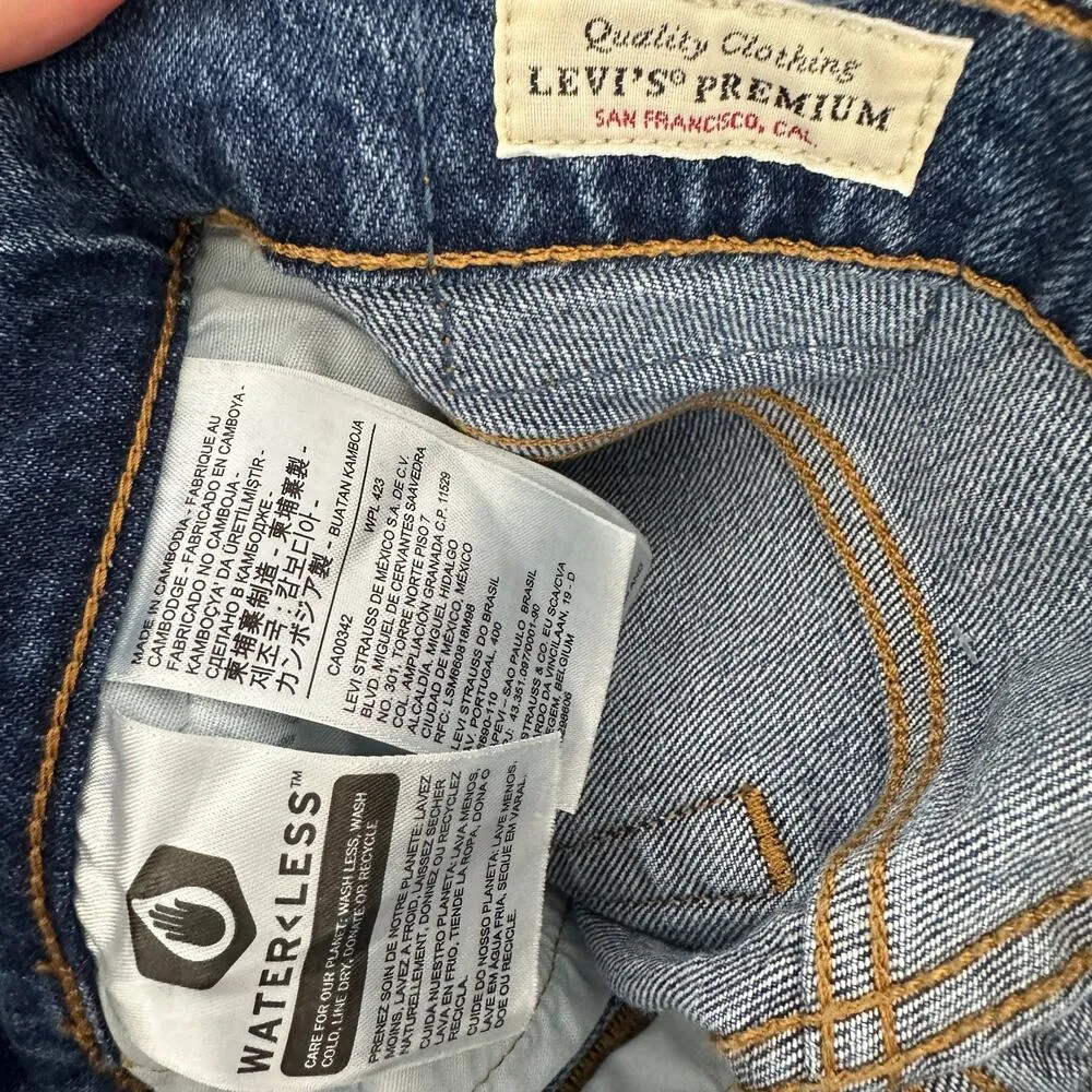 Levi's Premium 501 Original Cropped Womens Jeans High Rise Blue W 26  L 26 NWT - Image 10