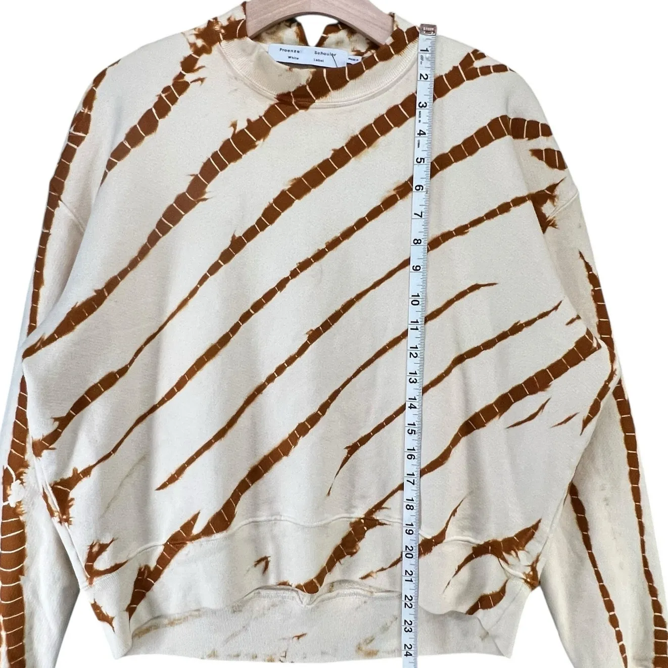 Proenza Schouler White Label Sweatshirt XS Abstract Neutral Elevated Casual Art - Image 9
