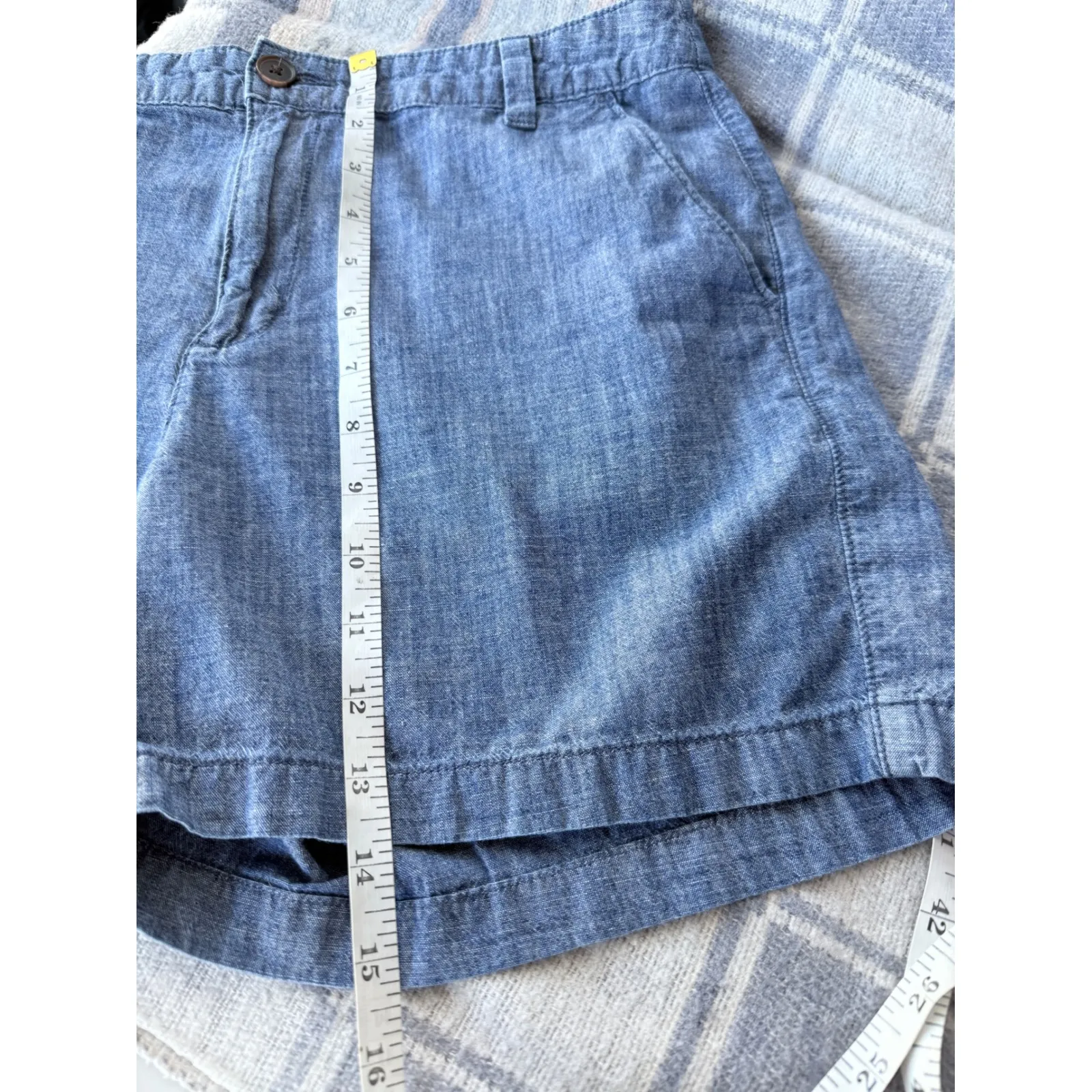A2 A New Day Blue Denim Shorts Casual Everyday‎ Cotton Blend Size 8 - Image 4