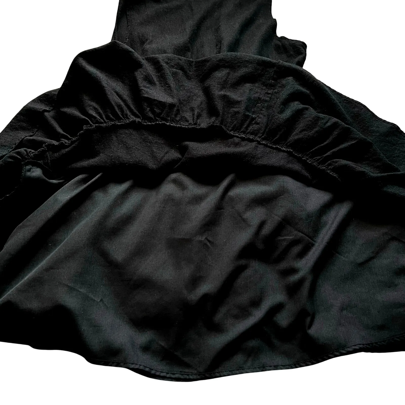 Christian Lacroix Womens Black Sleeveless Wrap Dress Size Large V-neck - Image 8