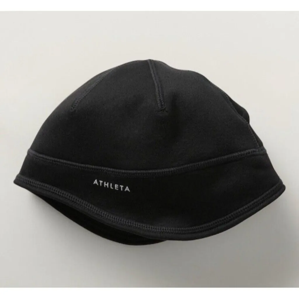 Athleta Softshell Beanie Black Ponytail Hat One Size Fits Most - Image 2