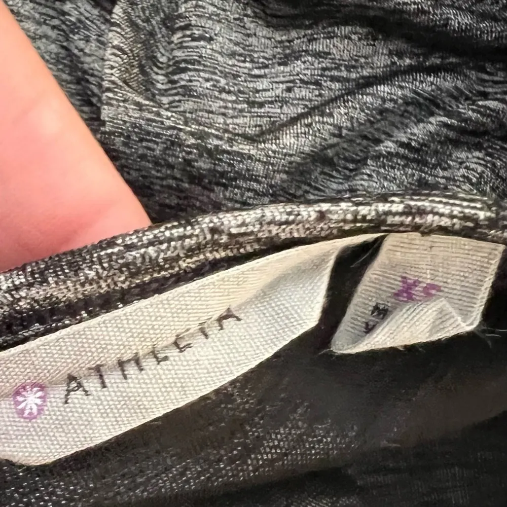 Athleta Sweet Saturday Wrap Dress Athleisure Mesh Stretch Gray Space-Dye XS - Image 8