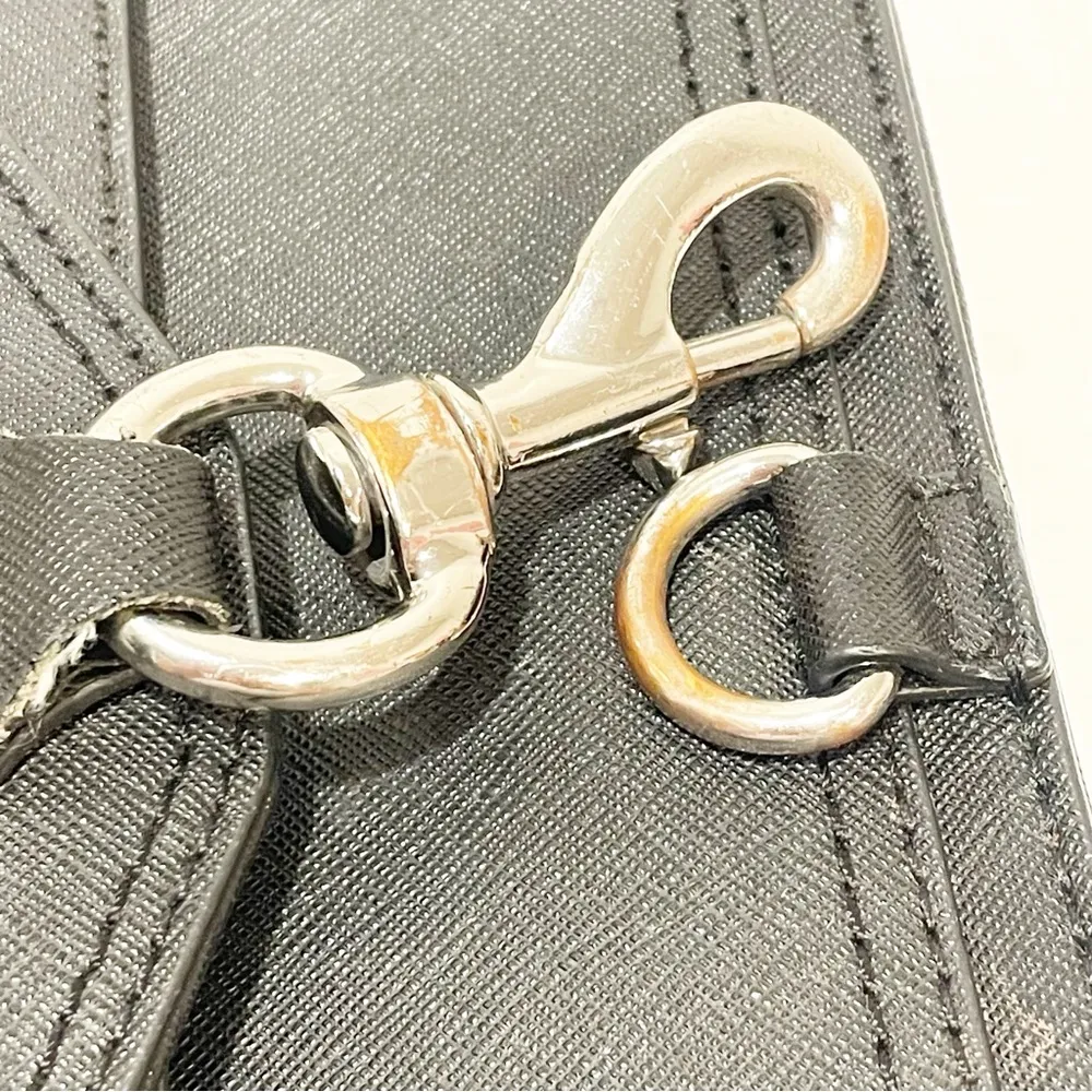 Rebecca Minkoff Black Leather Hudson Moto Mini Crossbody Bag - Image 3