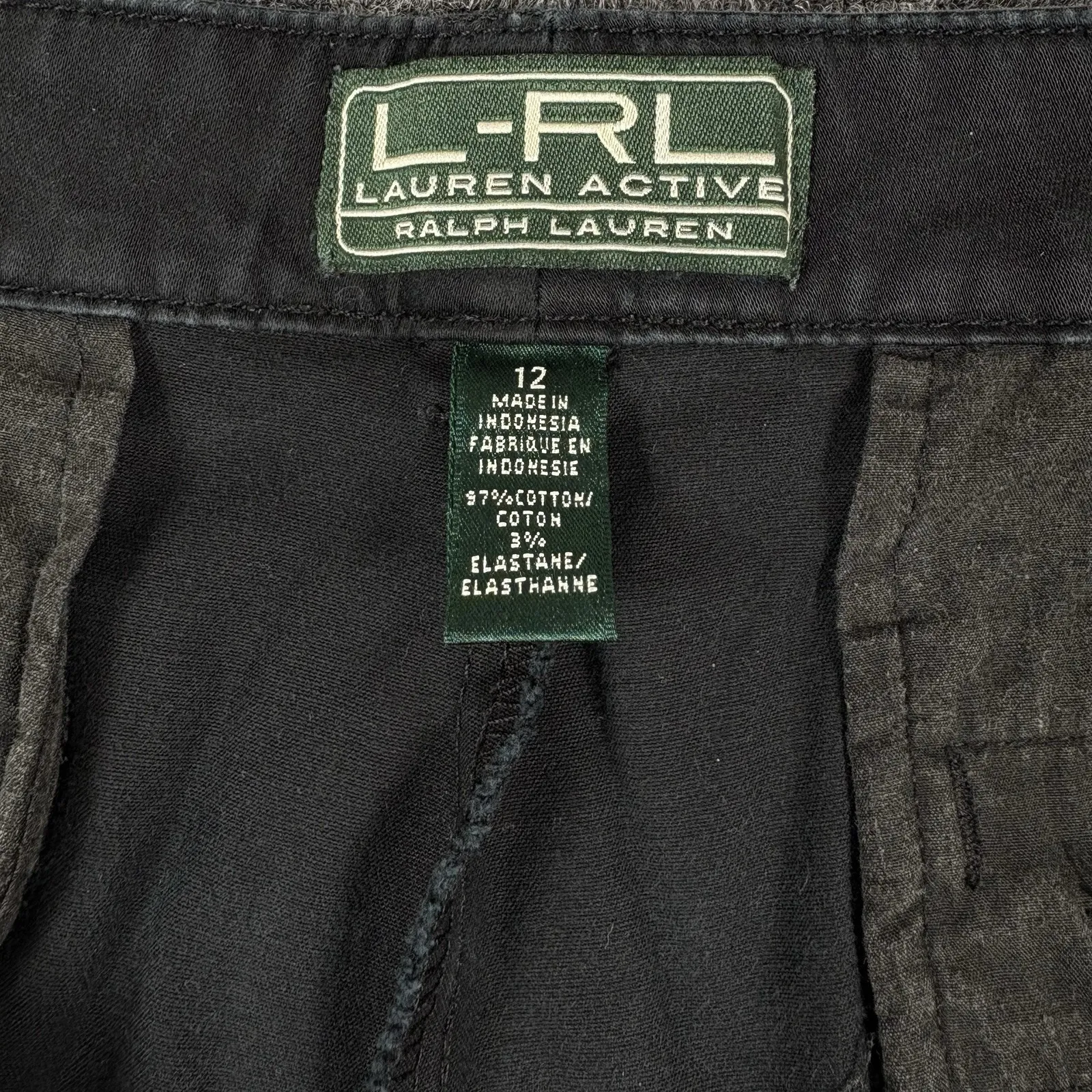 Lauren Ralph Lauren Active Golf Shorts Womens 12 Black Cotton Outdoor Flat Front - Image 5