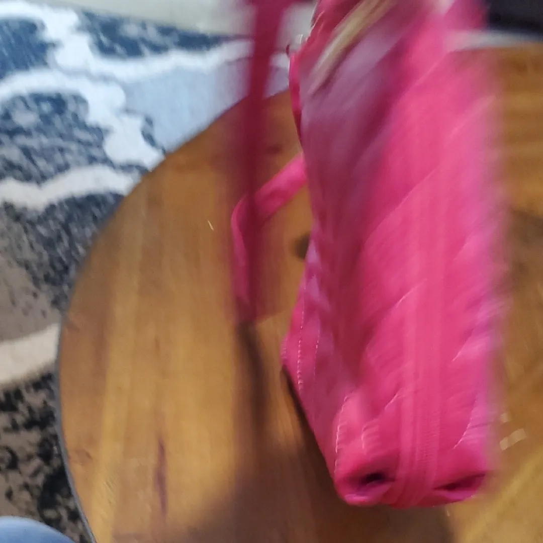 Chic Pink Quilted Shoulder Bag with Gold Studs - Image 8