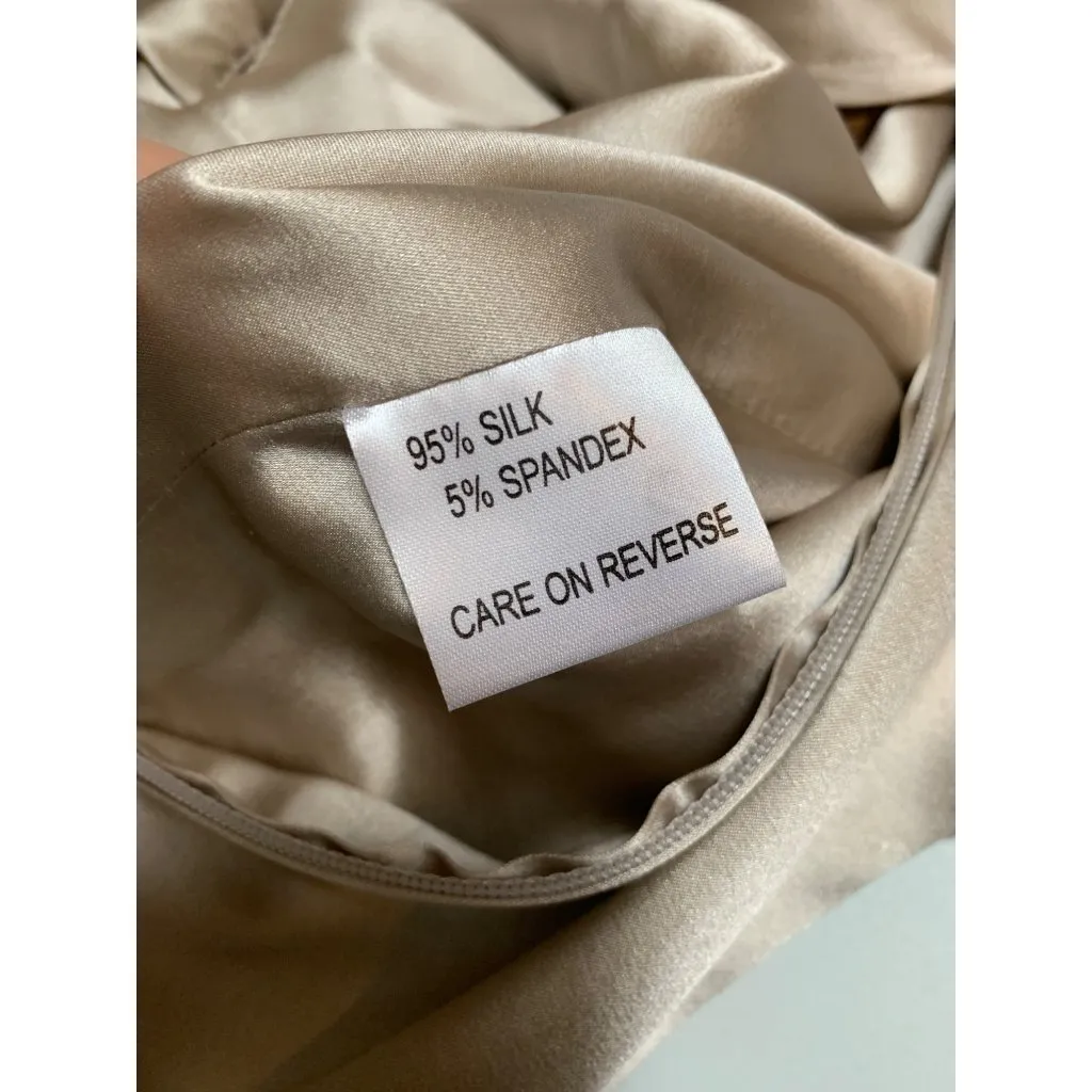 Women's St. John Evening Champagne Silk Set Size 10 Gray - Image 9