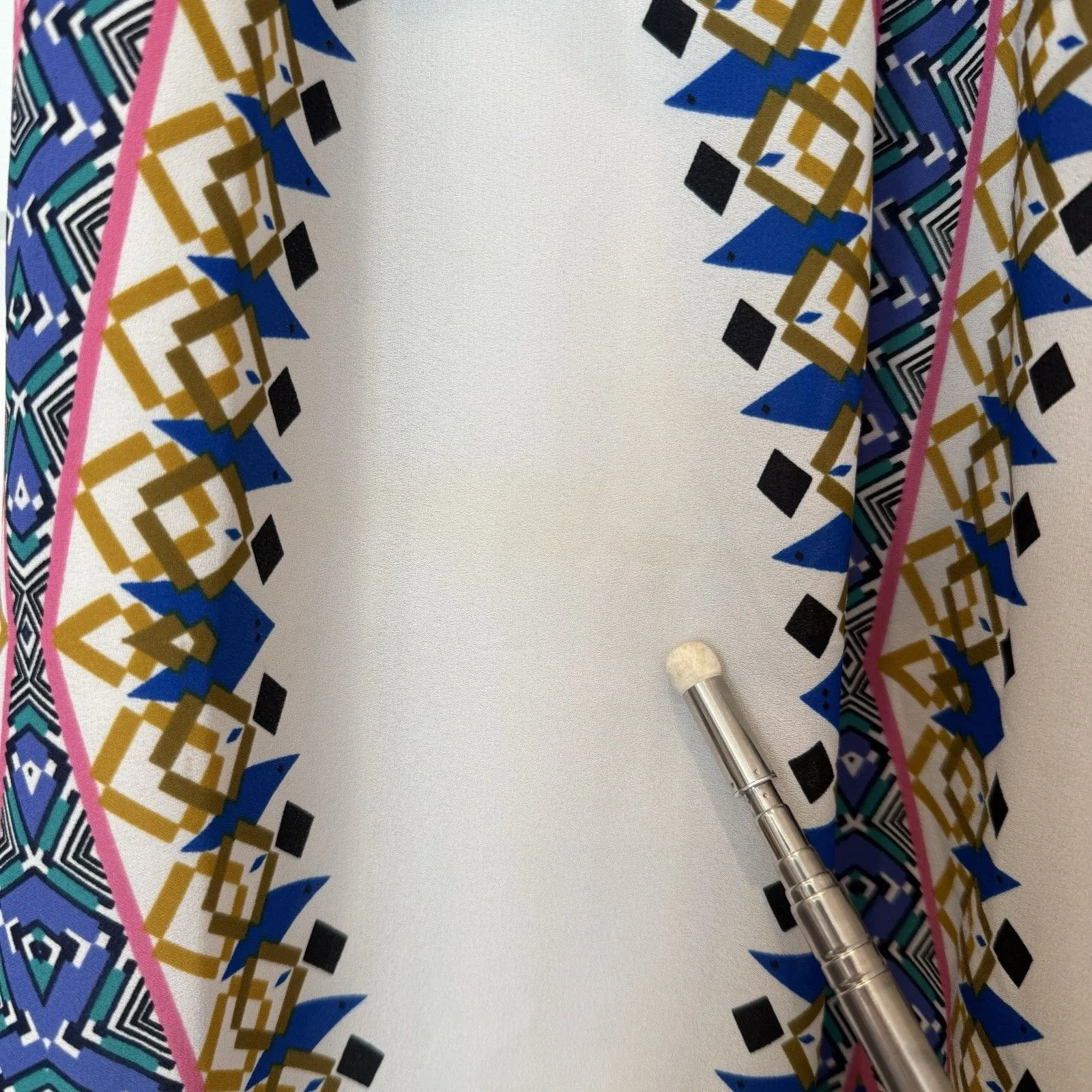 Anthropologie Womens Geometric Maxi Dress Size 4 Tribal Global Boho Resort Wear - Image 8