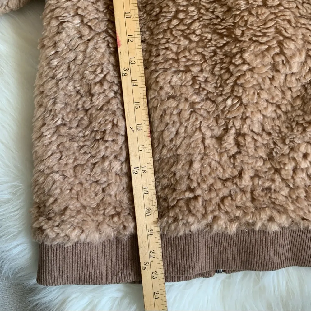BB Dakota Brown Size XS Fuzzy Jacket Teddy Plush Soft Cozy Warm Coat New - Image 16