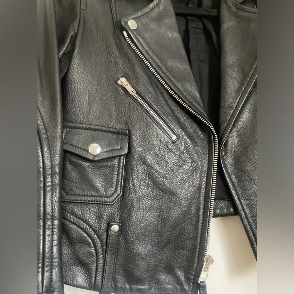 Theory Leather Adashi Moto Jacket - Image 9