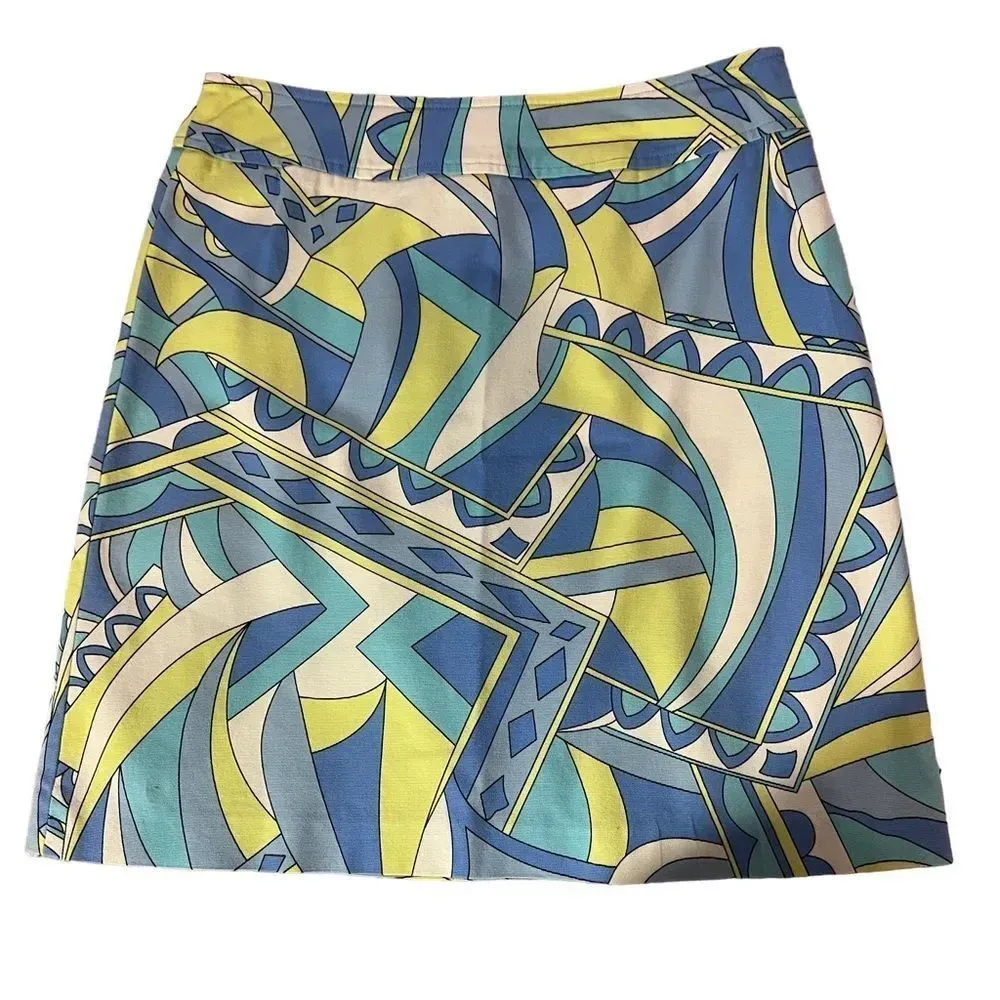 Talbots Size 10P Geometric Print Pencil Skirt - Image 2