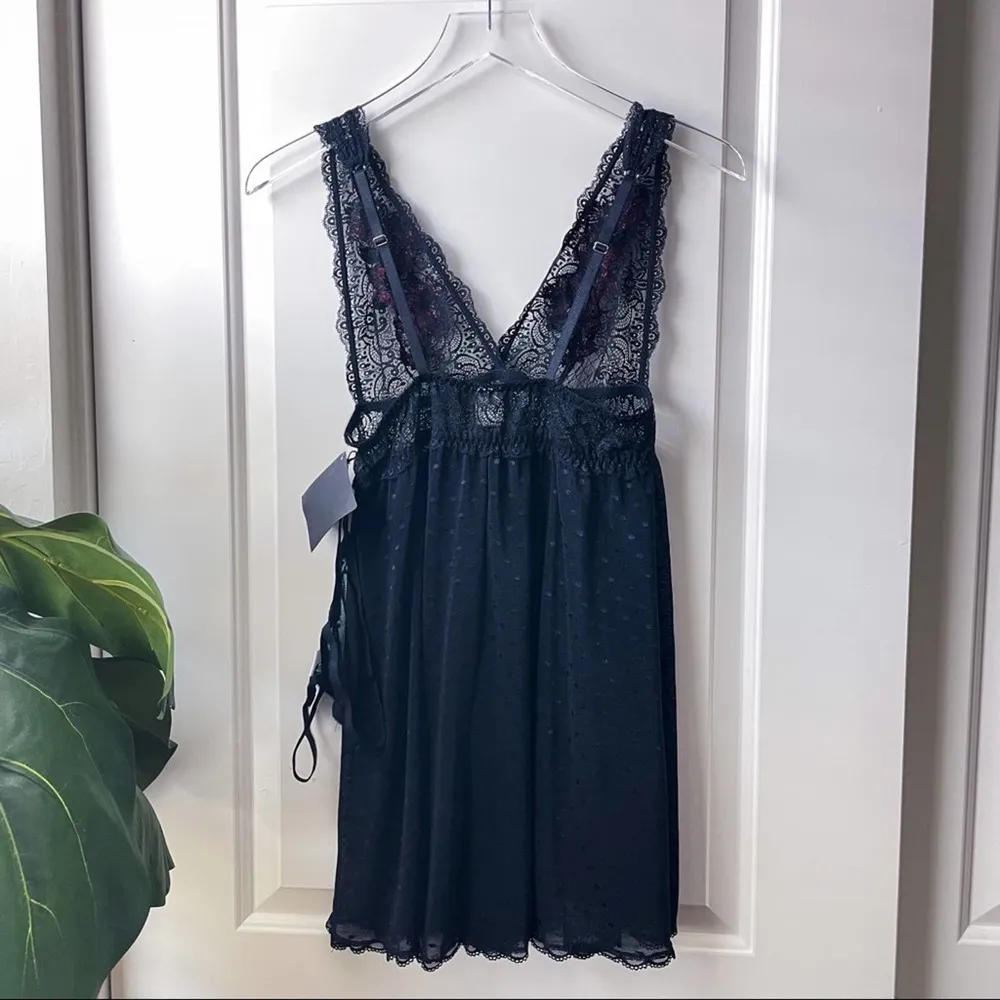 Seductivewear by Cinema Etoile Black Lace Teddy Lingerie Floral Embroidery NWT S - Image 12