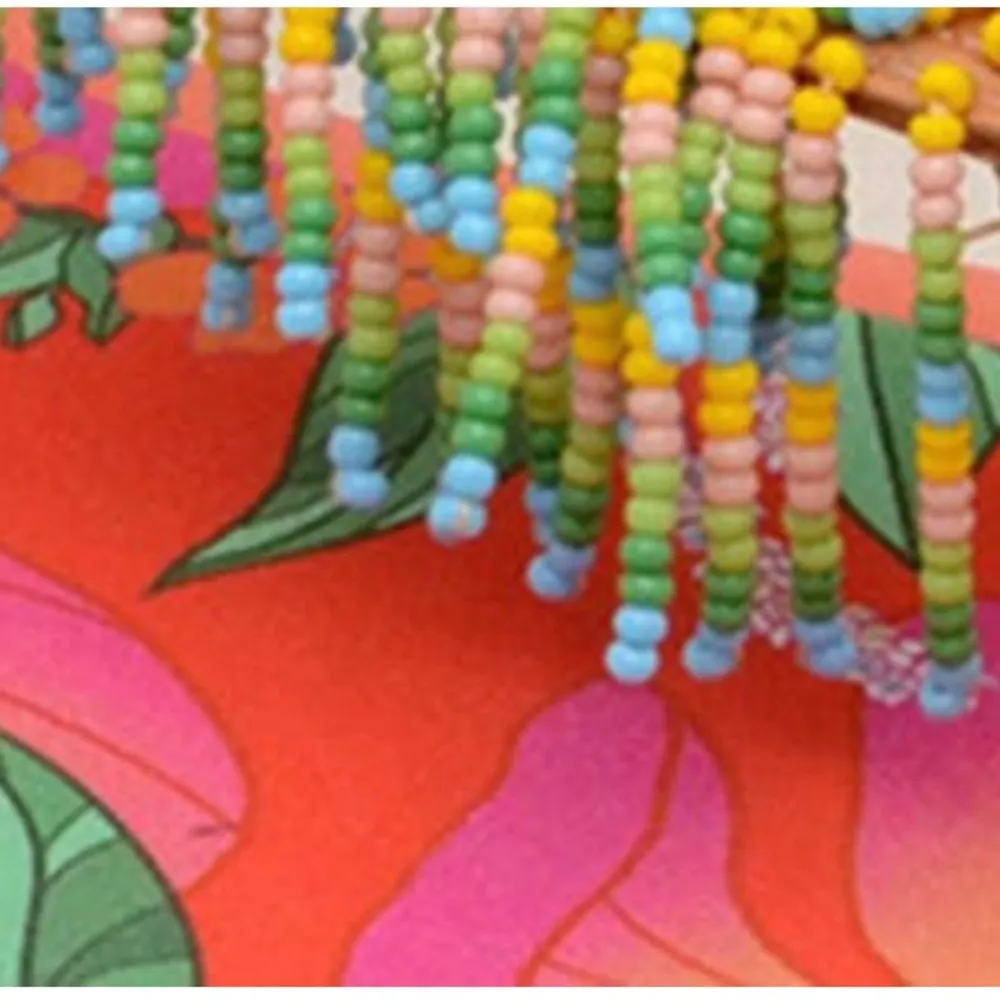 Farm Rio thong fringe beaded sandals - Image 4