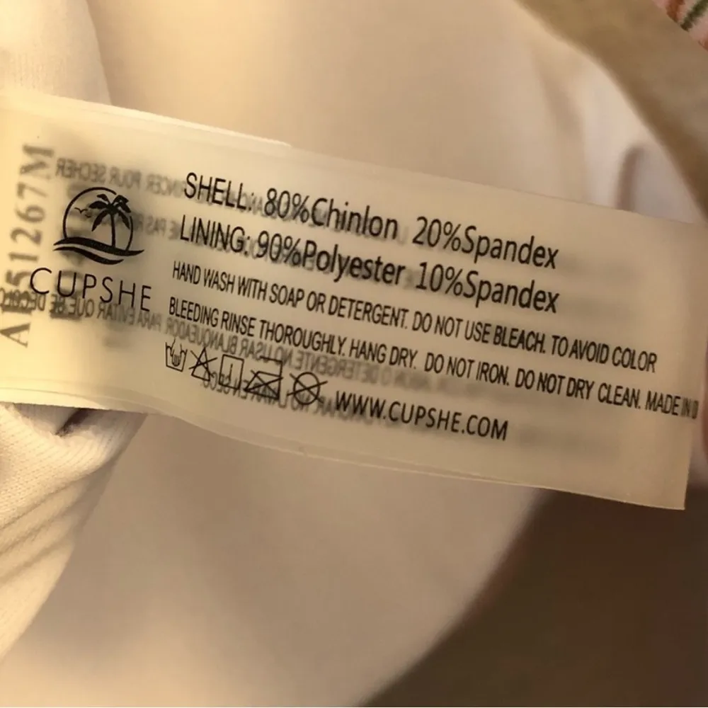 💙SALE 3/$25 NEW CUPSHE ONE PIECE PINK FLORAL BLACK WRAP CUTOUT SWIMSUIT M - Image 7