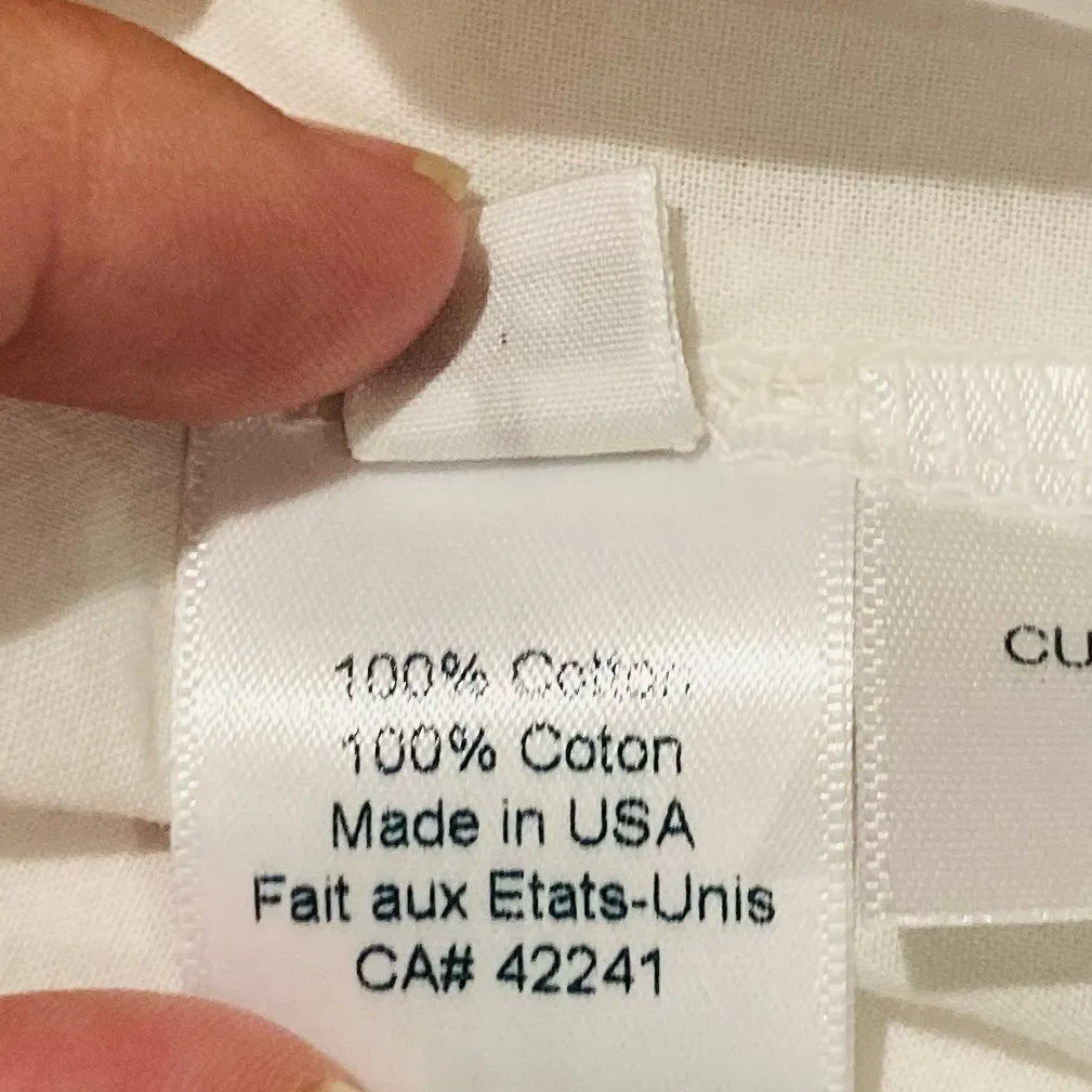 Stark X white cotton maxi dress with ruched elastic waist. Made in USA. Medium. - Image 5