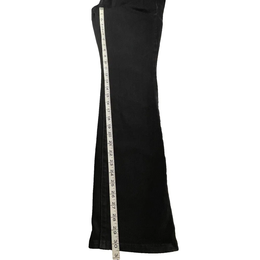 Old Navy High Rise Kicker Boot Cut Jeans Size 12 Womens Black Denim Womens - Image 11