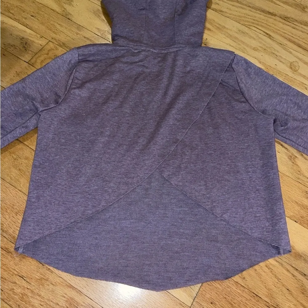 Gymshark Hoodie Women's XS Cropped Sweatshirt Cross Back Workout Gym Purple - Image 5