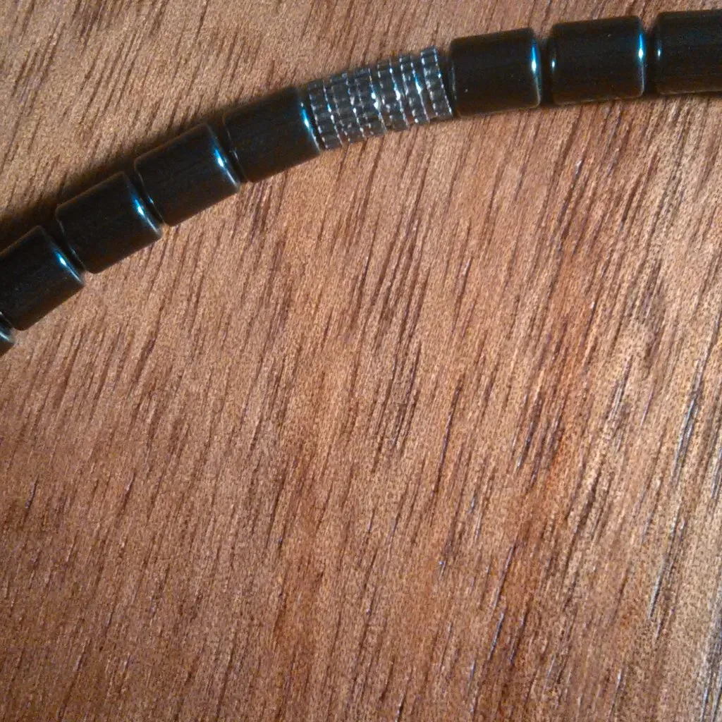 Turtle Charm And Beaded Hematite Necklace - Image 5