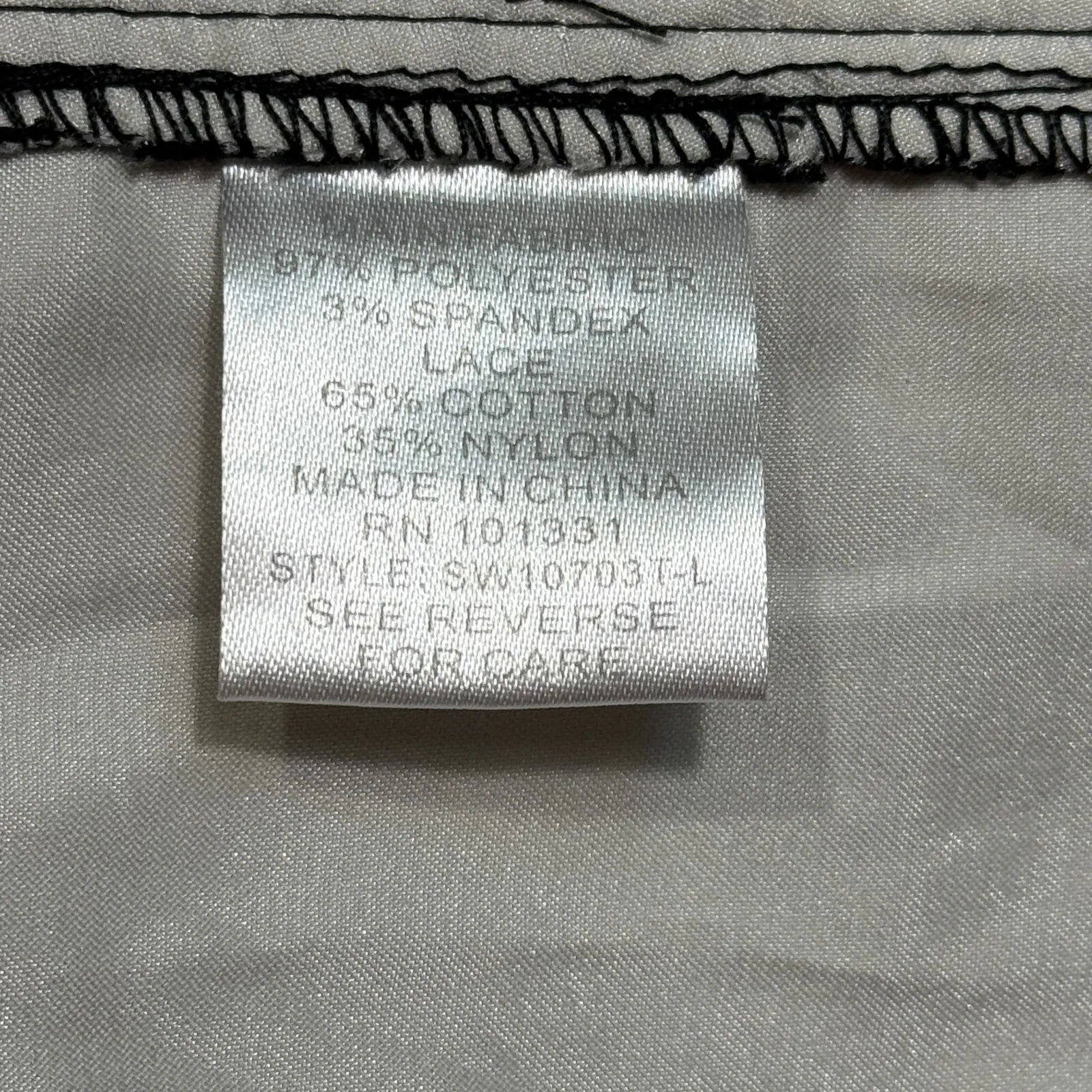 Vintage‎ Charlotte Russe 1990s Y2K White Corset Black Lace Bustier Boning Large - Image 6