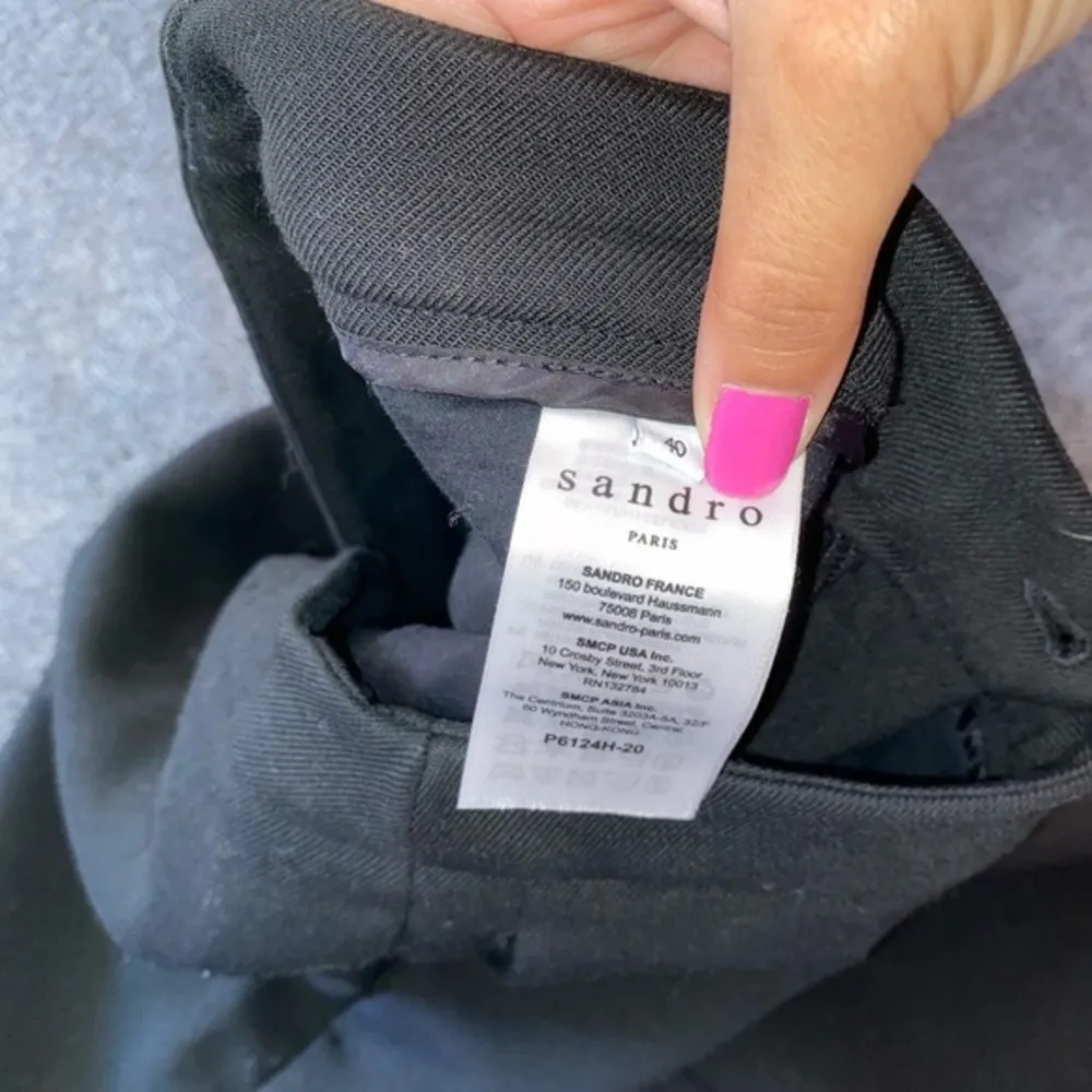 SANDRO Black Thick Dress Pants ( 40 )‎ - Image 7