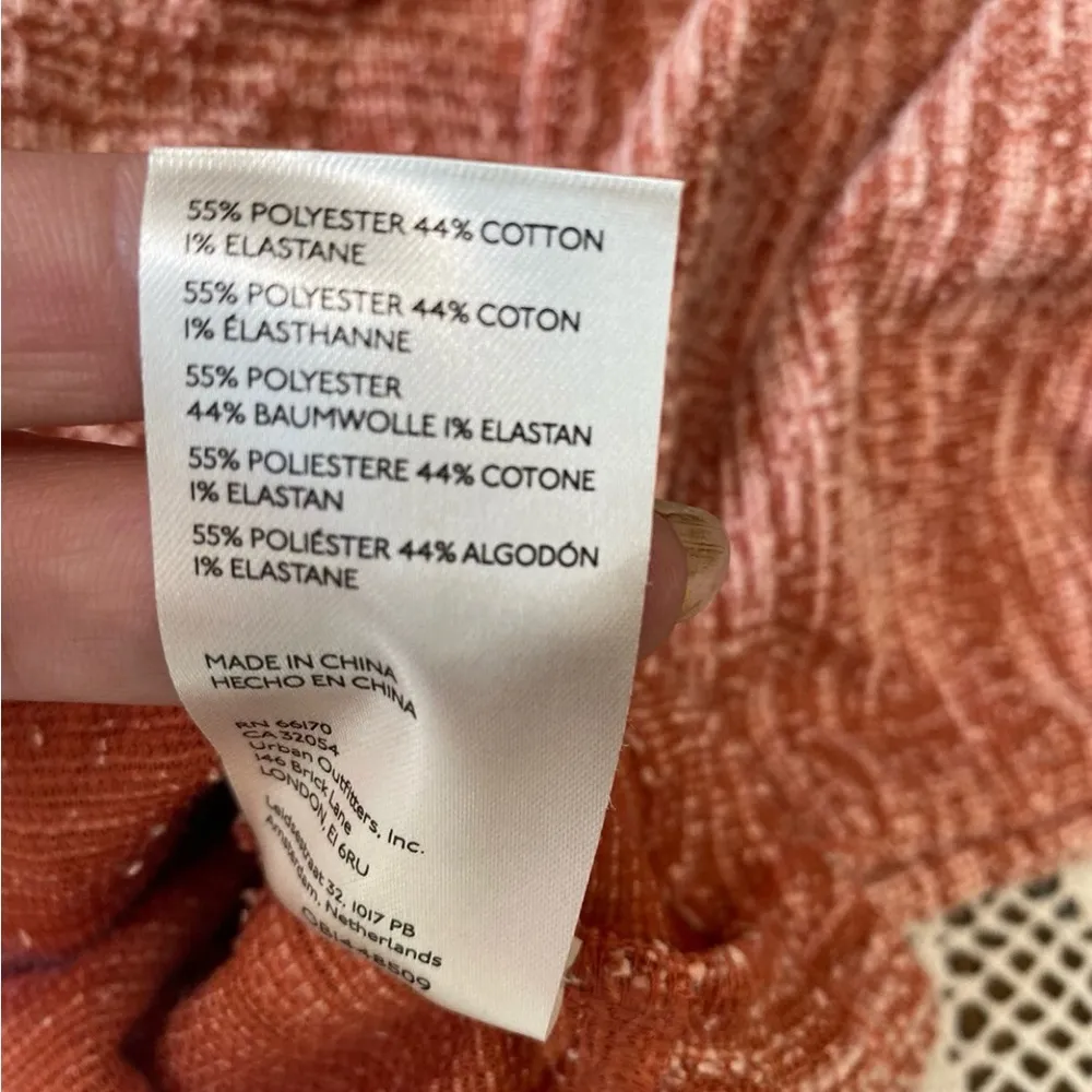 Anthropologie Balloon Sleeves Sweater Size XS Cropped In Creamsicle Cut Out Tie - Image 12