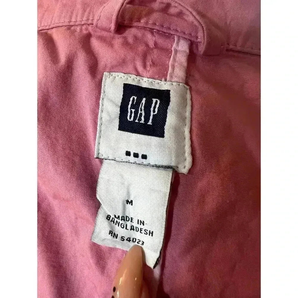 GAP thigh length BUTTON DOWN COAT PNK WOMENS SIZE MEDIUM - Image 6