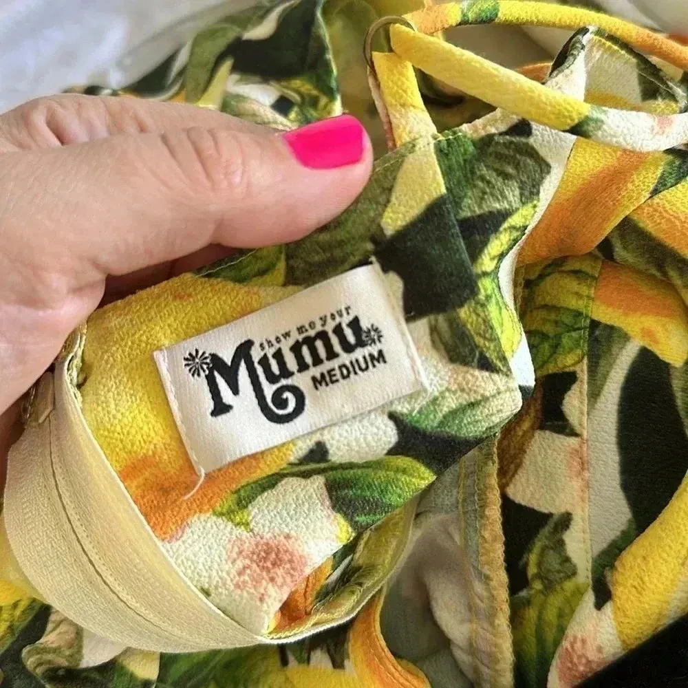 Show Me Your Mumu Piper Dress Citrus Lemons Sz M - Image 13