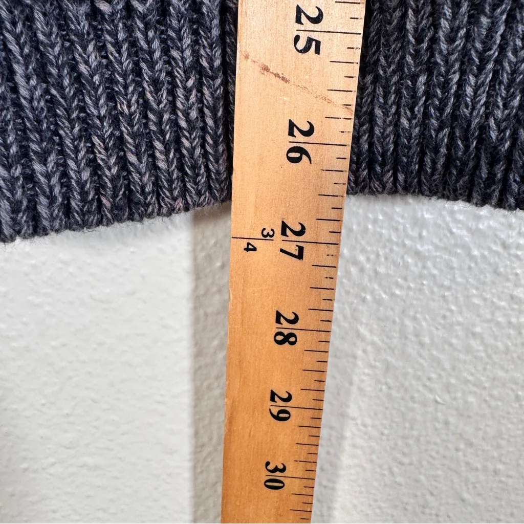 Vintage 90s Ann Taylor Grey Rib Knit Sweater Womens M 100% Cotton Shoulder Pads Gray Size M - Image 4