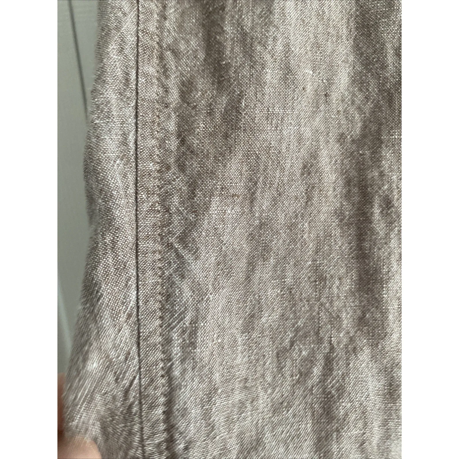 J Jill Love Linen Womens Medium Brown Straight Leg Pants Linen Lagom Size L - Image 4
