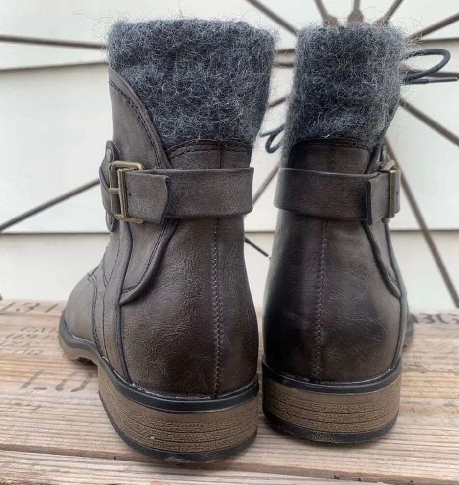 Rampage combat/moto zip up boots gray black - Image 3