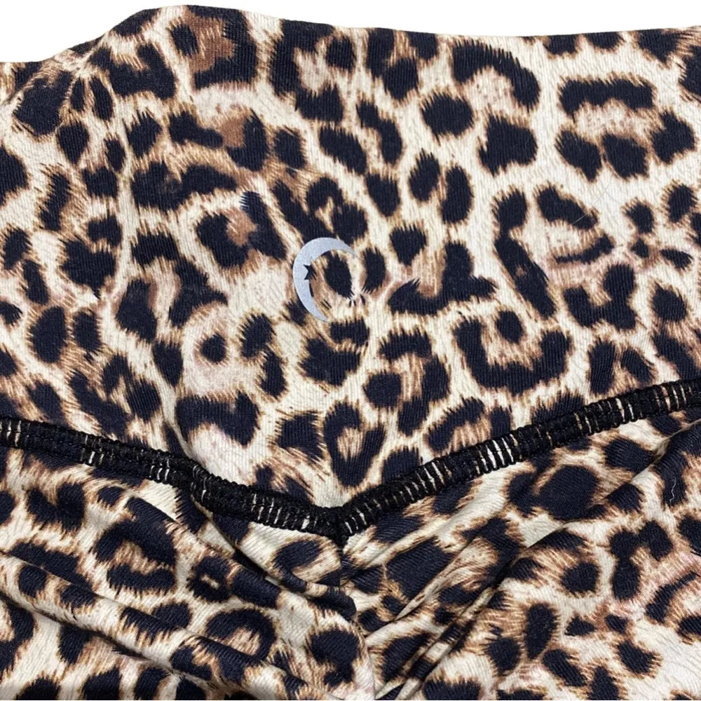 Zyia Active Leopard Brilliant Scrunchy What High Rise 7/8 Leggings Tights 8-10 - Image 7