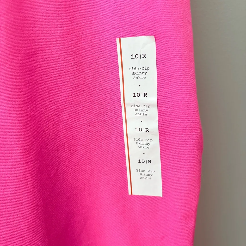 a new day High Rise Fitted Hip & Thigh Skinny Ankle Pink Sz 10 - Image 4