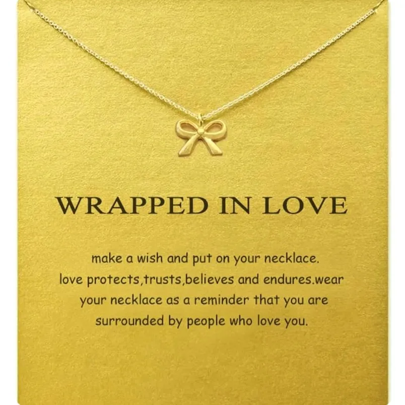 Wrapped in Love Adjustable Gold Bow Necklace - Image 2