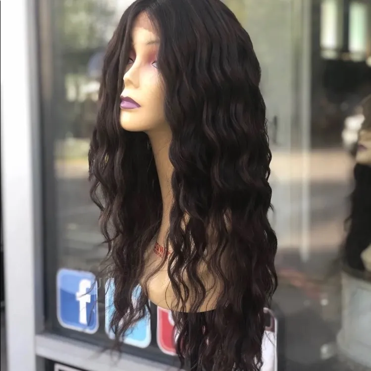 Beach Waves brown Lacefront long lace wig 2019 - Image 3